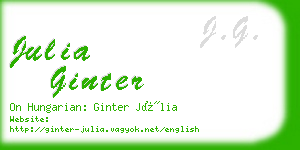 julia ginter business card